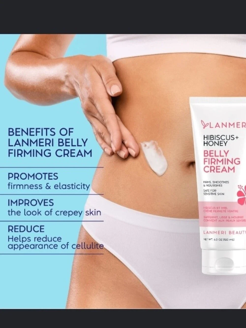 LANMERI Hibiscus + Honey Belly & Inner Thigh Firming Cream Duo